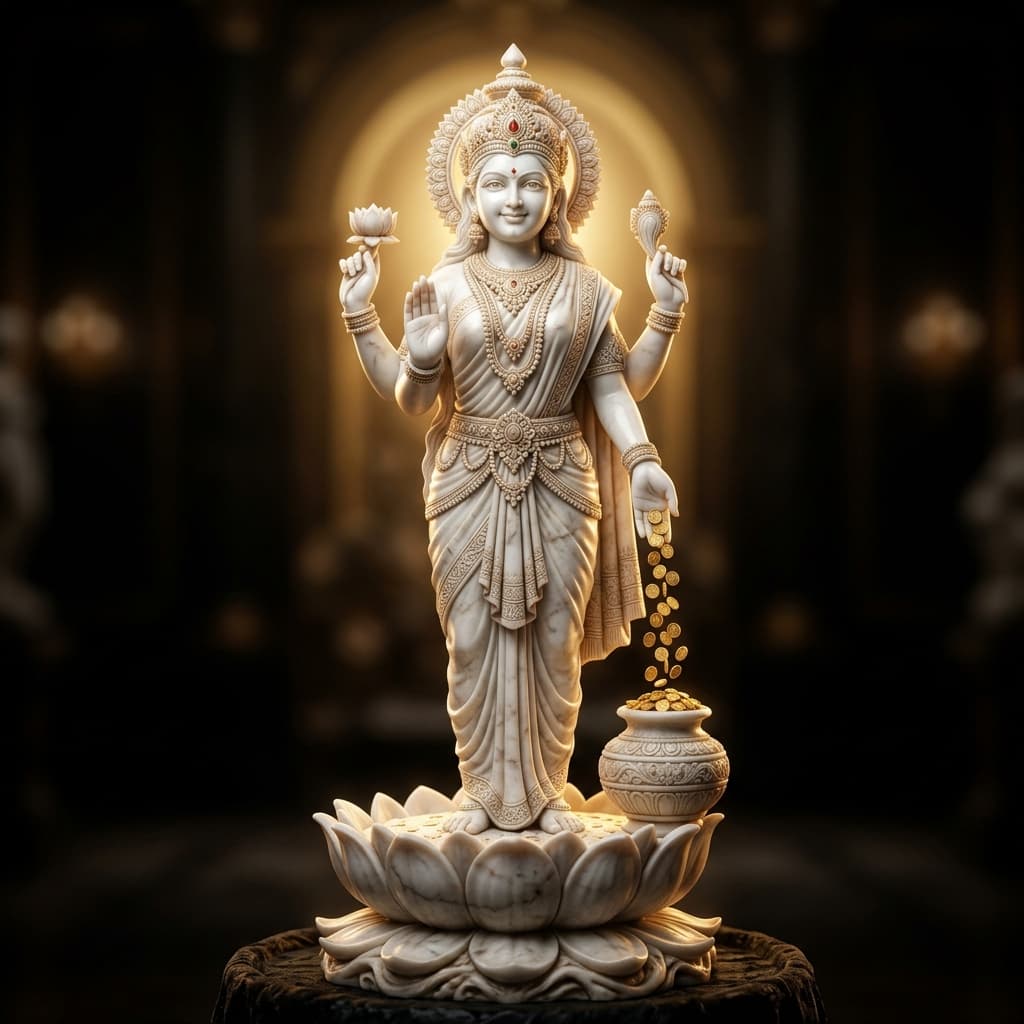 Laxmi Maa — Standing on Lotus